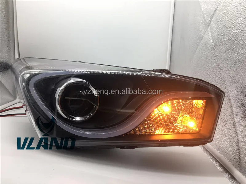 VLAND Factory For Car LED Head Lamp For HB20 LED Head lamp 2013-UP Year With Projector Lens Angel Eyes Plug And Play