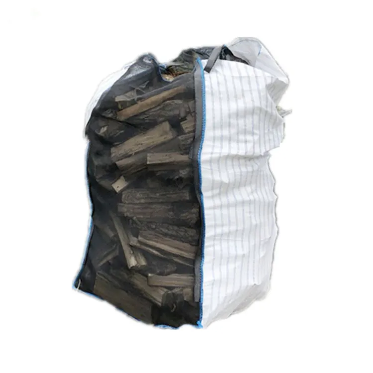 

Vented Big Bag Firewood Mesh Bag Jumbo Bags Ppckaging Storage 60 60 Breathable Mesh 1000kg 1 Ton 500-2000kg Top Full Open 5:1