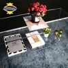 JINBAO Clear Crystal Acrylic N shape End Coffee Table