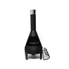 Outdoor steel chimeneas with BBQ grill