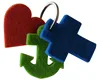 high quality gift key ring, customized cute felt key chain