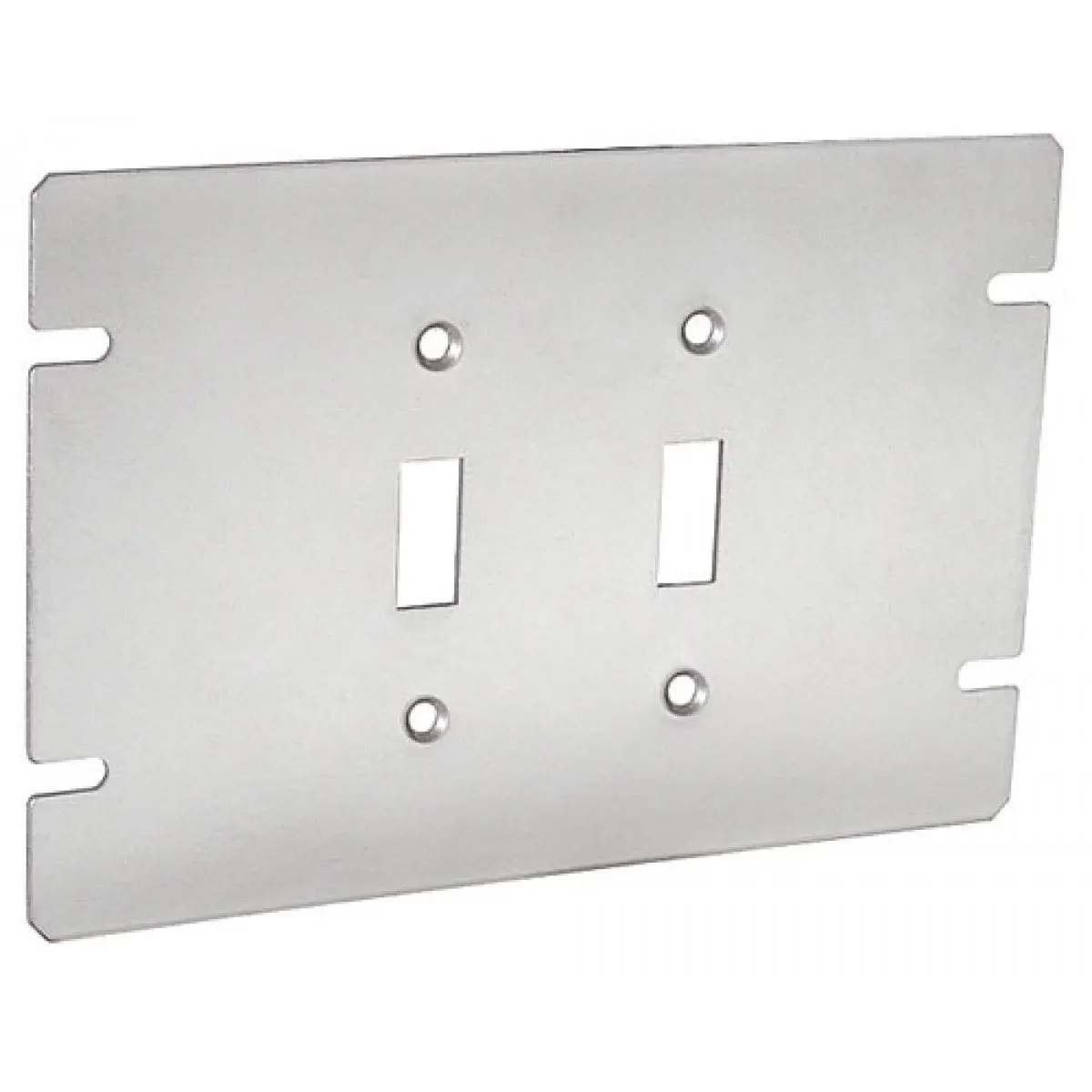 2 Pcs, Toggle Switch Two Gang Multi-Gang Box Cover, Zinc Plated Steel to Enclose Electrical Wires & Connectors Inside Multi-Gang Boxes & to Attach Toggle Switches