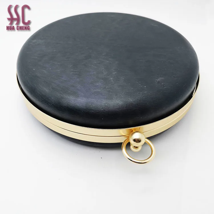 

High Quality Pearl Gold Color New Style Round Shape Metal Clasp Purse Frame Box Clutch Bag Frame, Gold,silver,nickle,brass, other metalic color is available.