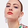 Kaimei 9 colors unique products 2018 amazon clear acrylic acetate plates dangle earring irregular geometric lucite earrings