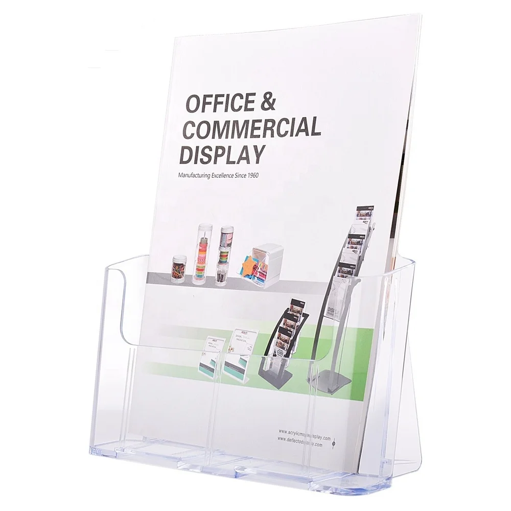 A5 WALL LEAFLET HOLDERS FLYER DISPLAY FOR A5 LANDSCAPE PAPER SIZE PAMPHLETS x 3