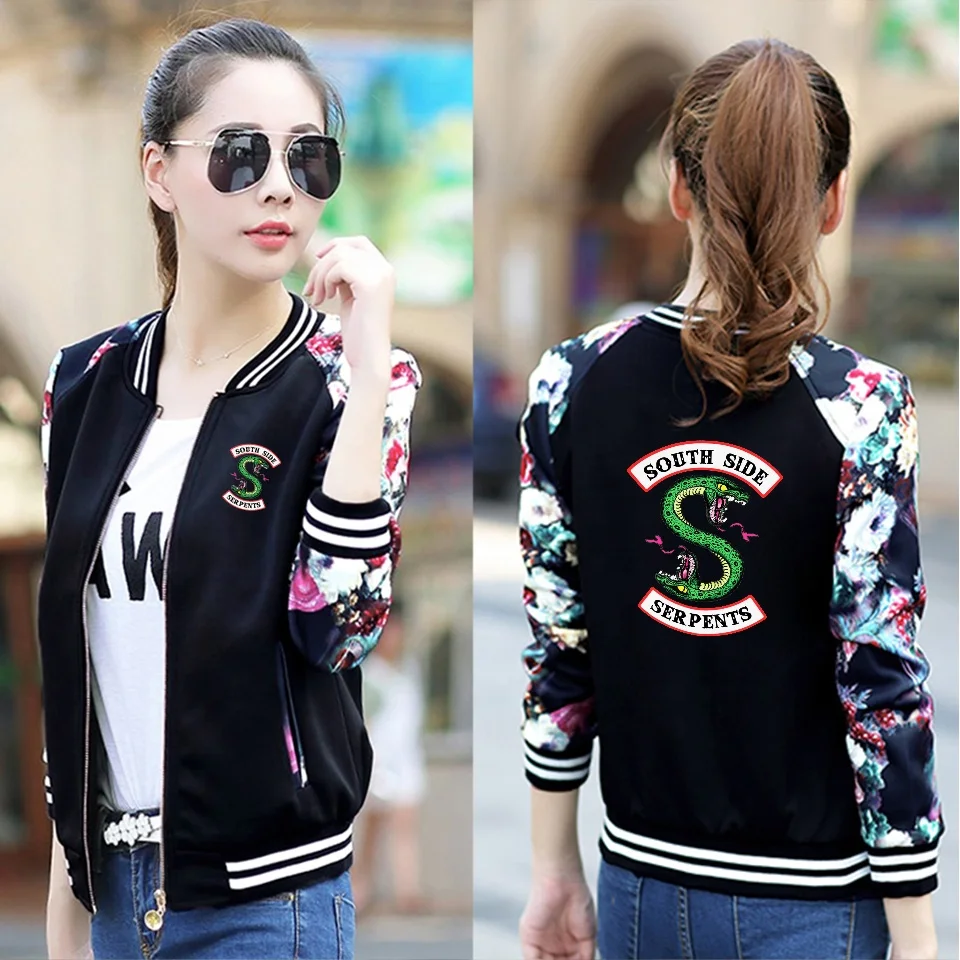 

Riverdale hot sale wholesale women jacket high quality custom logo baseball women jacket.