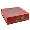 Cardboard paper chocolate praline gift packaging box with clear window