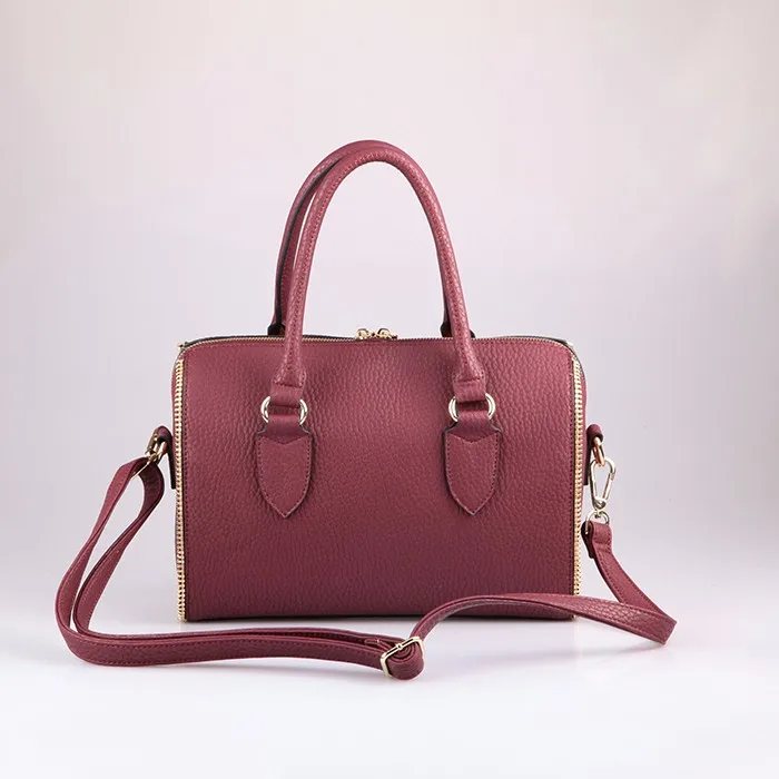 4473-Paparazzi leather new designs fashion ladies zipper decorated bowling handbags
