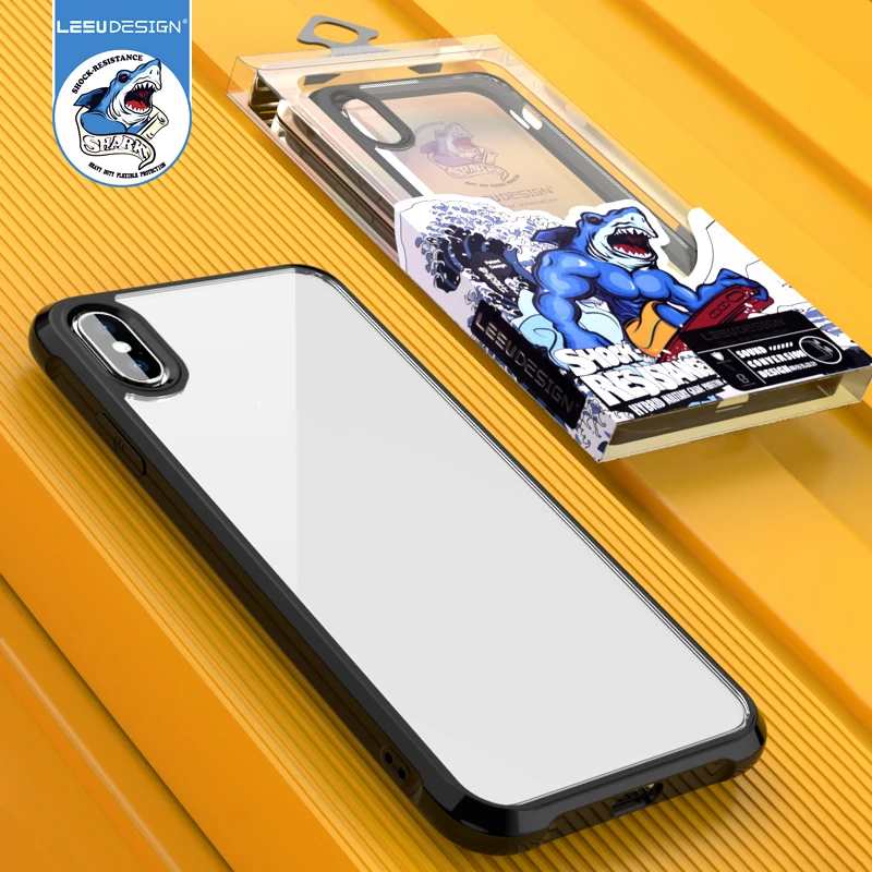 LEEU DESIGN 2019 new arrivals TPU bumper hybrid shockproof gel case  mobile phone accessories for iphone x xs xr xs max 7 8 plus