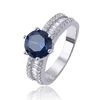 15726 xuping synthetic cz women engagement pure rhodium plated rings
