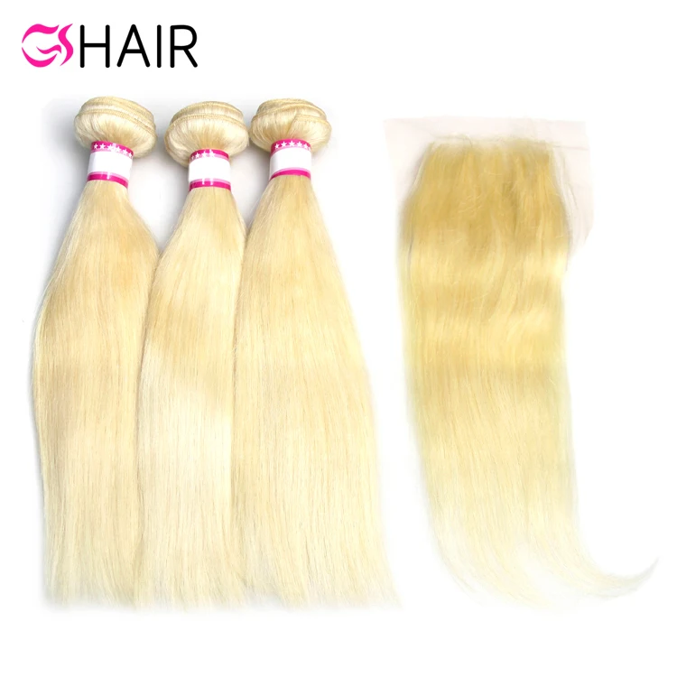 

GS 613 Peruvian virgin human hair bundles with lace closure, 100% Unprocessed Raw Virgin cuticle aligned hair weave