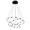 Circular Rings In Coffee Modern LED Chandelier for Dining Room Living Room Suspension Chandelier Lamp Fixtures
