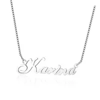 

925 Sterling Silver Personalized Custom Name Plate Necklace