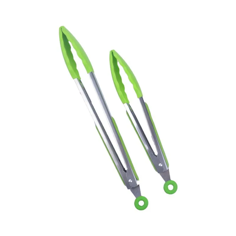 

Dese Silicone Food Tong 9 Inch 12 Inches Eco-Friendly Kitchen Tongs Silicone Non-slip Cooking Clip Clamp BBQ Salad Kitchen Tool, Red/blue/green/black