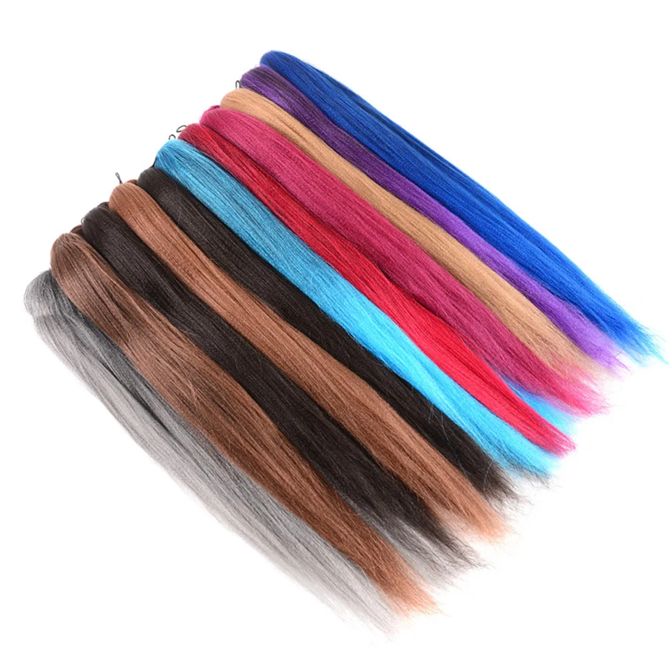 EZ Braid Pre-Stretched Jumbo Braiding Hair 100% Japanese Synthetic Hair Wholesale Cheap Synthetic Braiding Hair, #1b #1 #2 #4 #27 #30 #99j #t27 #t30 #530 #350 #t530 #t350