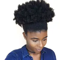 

Afro Ponytail Puff Drawstring Wrap Synthetic Curly Hair Bun Updo Chignon For Black Women