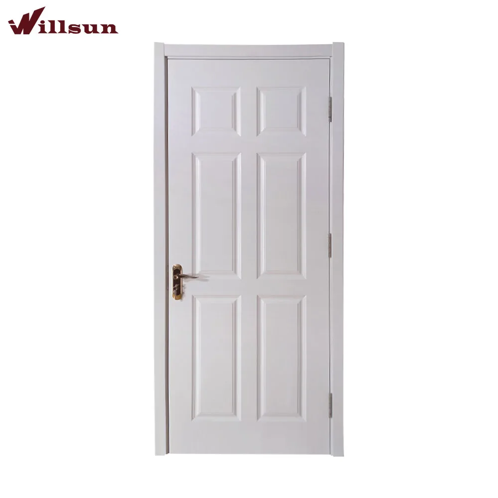 Textured 6 Panel Hollow Core Primed Composite Interior Door Slab