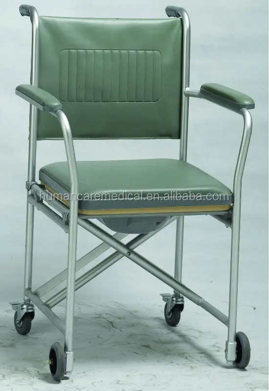 
Wholesale CE certificated shower seat toilet wheelchair with wheel 