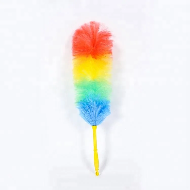 

New Style yellow hand Rainbow Color Plastic Flexible Synthetic PP Duster productos de limpieza