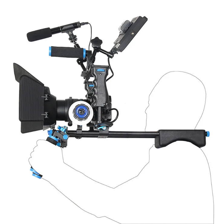 

New design rig camera cage shoulder mount kit for canon 5D (include matte box/follow focus/shoulder rig)