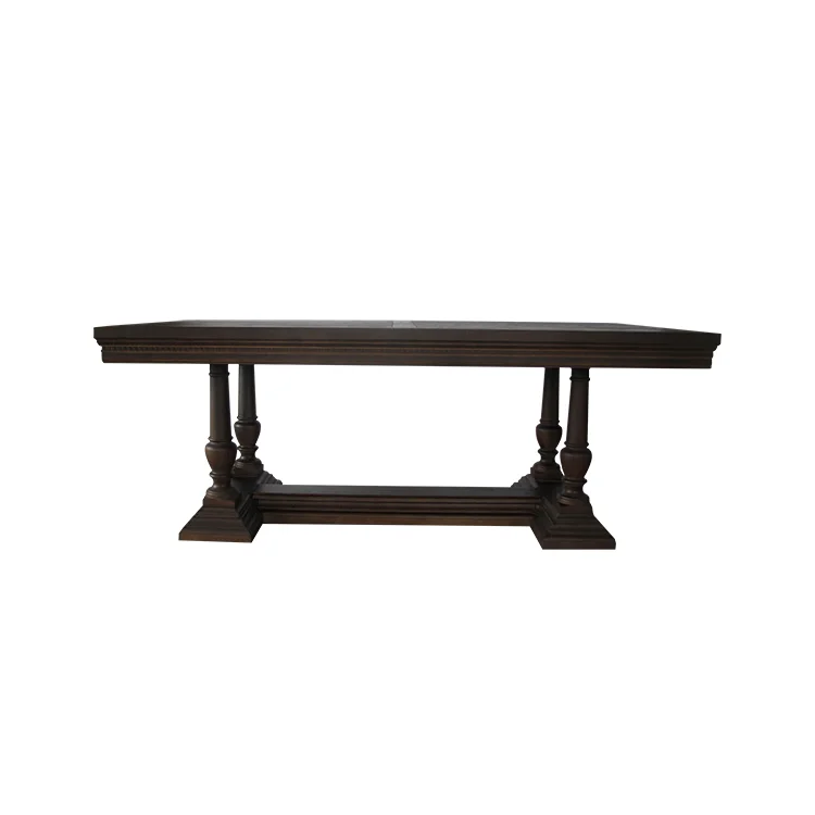 European Style Carved Antique Rectangle Solid Wood Dining Tables - Buy ...