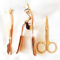

stainless steel eyelash applicator rose gold lash curler gold color tweezer set eyelash extension