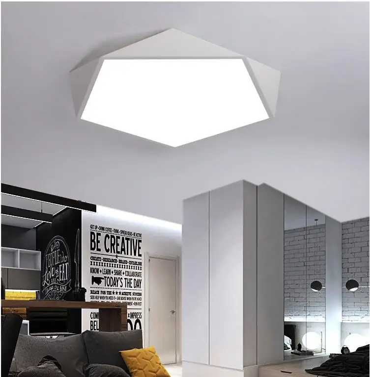 Conduziu a Iluminação da Lâmpada do Teto para Sala de Estar Criativo Geométrico Arte Estudo Varanda Corredor Iluminação Teto 12 lâmpada do teto para sala de estar