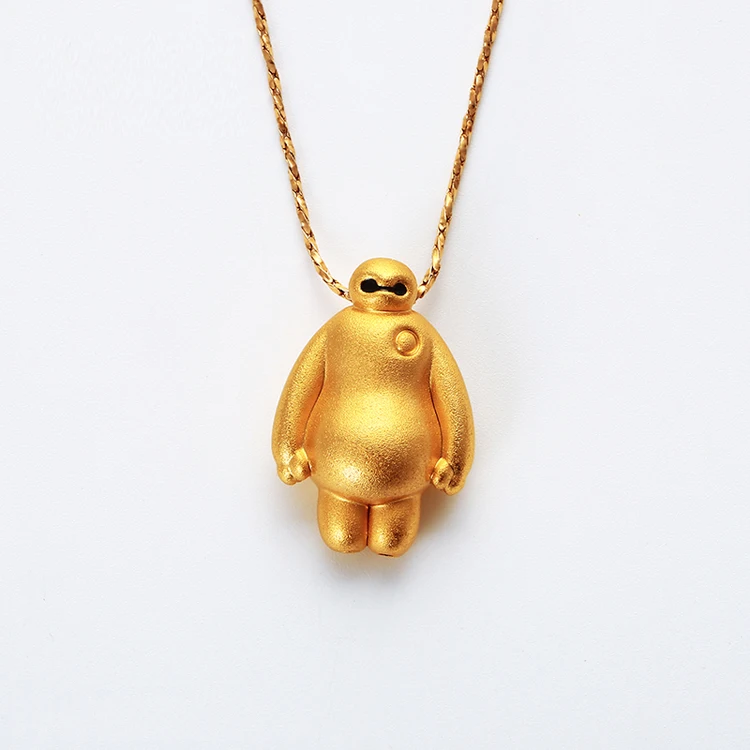 

xuping creative lovely costume jewellery, gold plated movie Baymax shaped pendant for girls