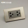 110-250V US South America electric Material of stainless steel panel wall light Double 2 American multi socket Outlet
