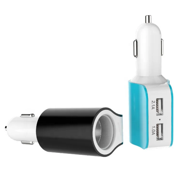 Micro Car Accessory Charger 12V 2 USB 3.1A One Way Cigarette Lighter Cocket Splitter Phone Usb Car Charger For All Smartphones