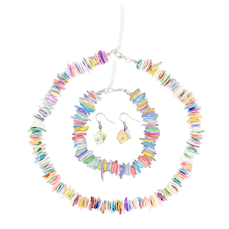 

Color sea shell necklace natural shell choker necklace