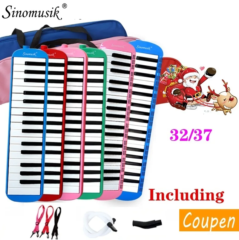 

Custom Sinomusik brand Pianica 32/37 keys melodion melodica for sale, Blue;wine;red;green
