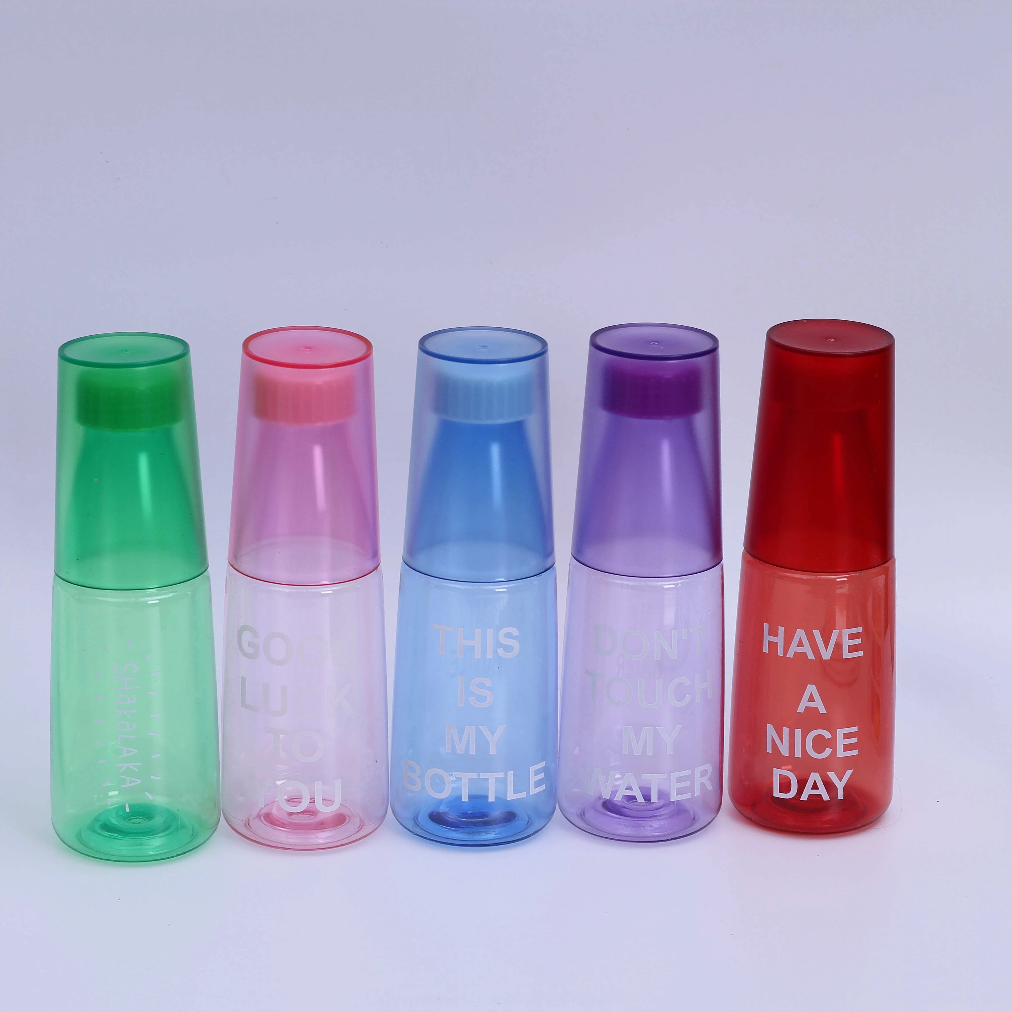 New Product 20oz Plastic Water Bottle With Lid Cup