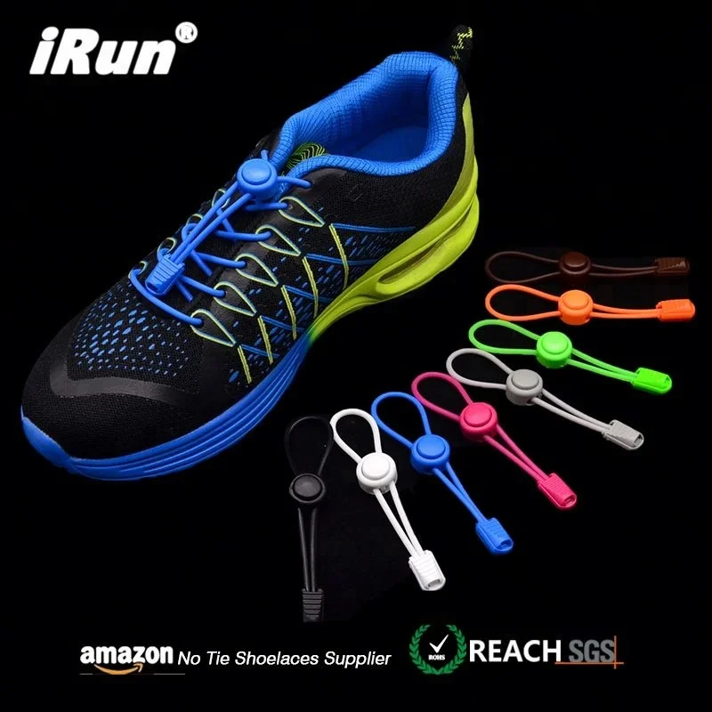 

iRun Fasten System Easy Clean Silicone Lock Laces Elastic No Tie Laces No Tie Shoelaces System With Elastic Laces
