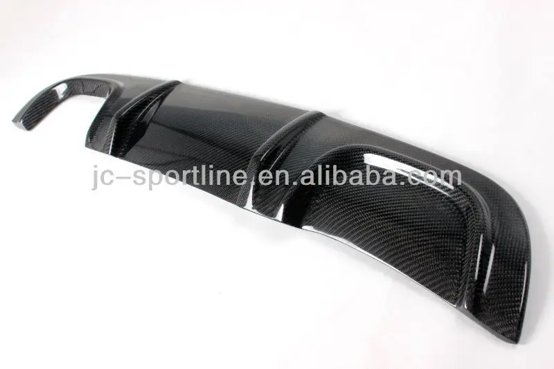 Carbon Fiber W203 Rear Diffuser Dual Pipes Single Outlet For Mercedes