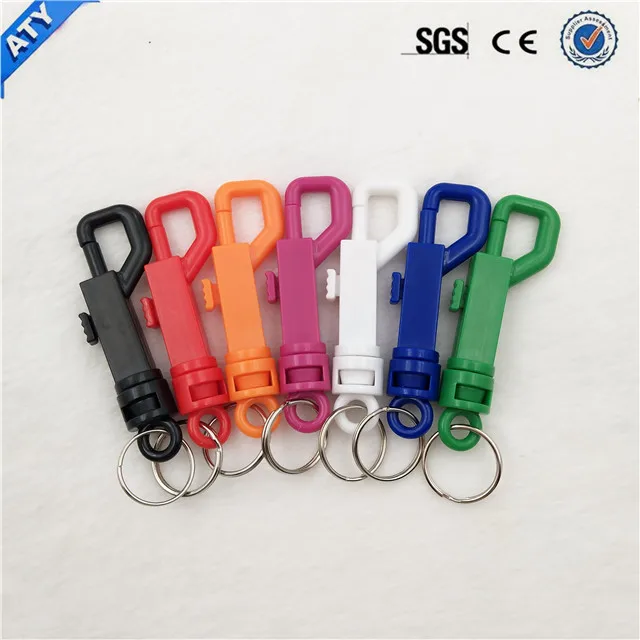 Wholesale Plastic Spring Swivel Snap Hook With Key Ring - Buy Snap Hook ...