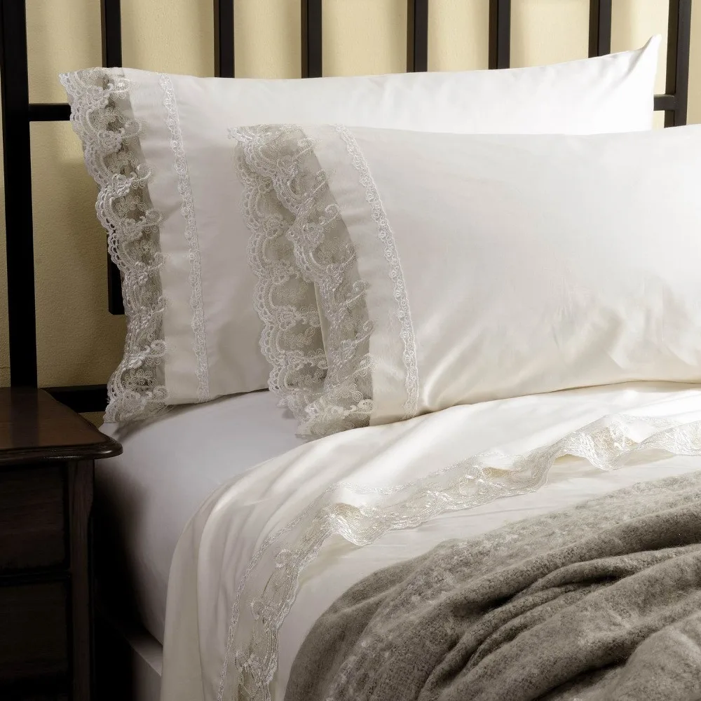 White Custom Elegant Lace Pillowcases Pillow Cover Cases Buy Pillow