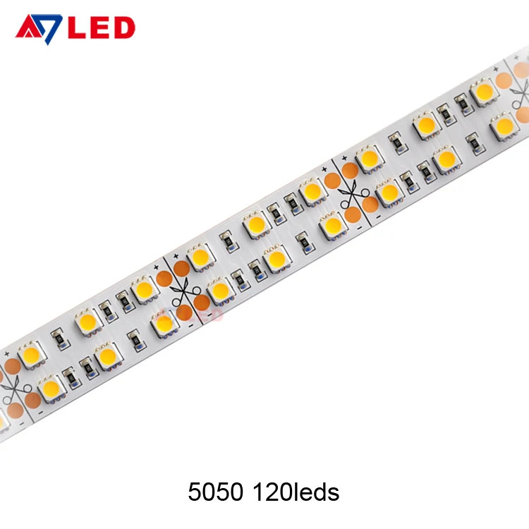 High power 24v 120leds white warm white cold white led strip 5050 for jewellery showcase counters