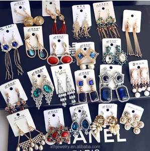 Hot Sale 2019 Women Silver Gold Jewelry CZ Stud Earrings 2