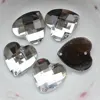 heart 18MM wholesale cut faceted jewelry clear crystal rhinestone bead with silver flat back setting claw on fashion