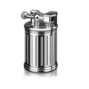 Image of metal zinc alloy table top luxury big Cylindrical lighter