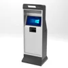 Freestanding T5 visitor management self service kiosk with face recognition camera and A4 laser printer