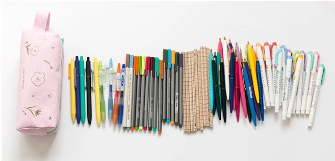 More styles large-capacity pencil case simple ins creative pencil bag stationery pencil case