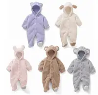 

ecowalson Newborn Baby Boys Rompers Coral Fleece Winter Warm Kid Clothes Long sleeve Baby girls clothing bear Overall jumpsuit