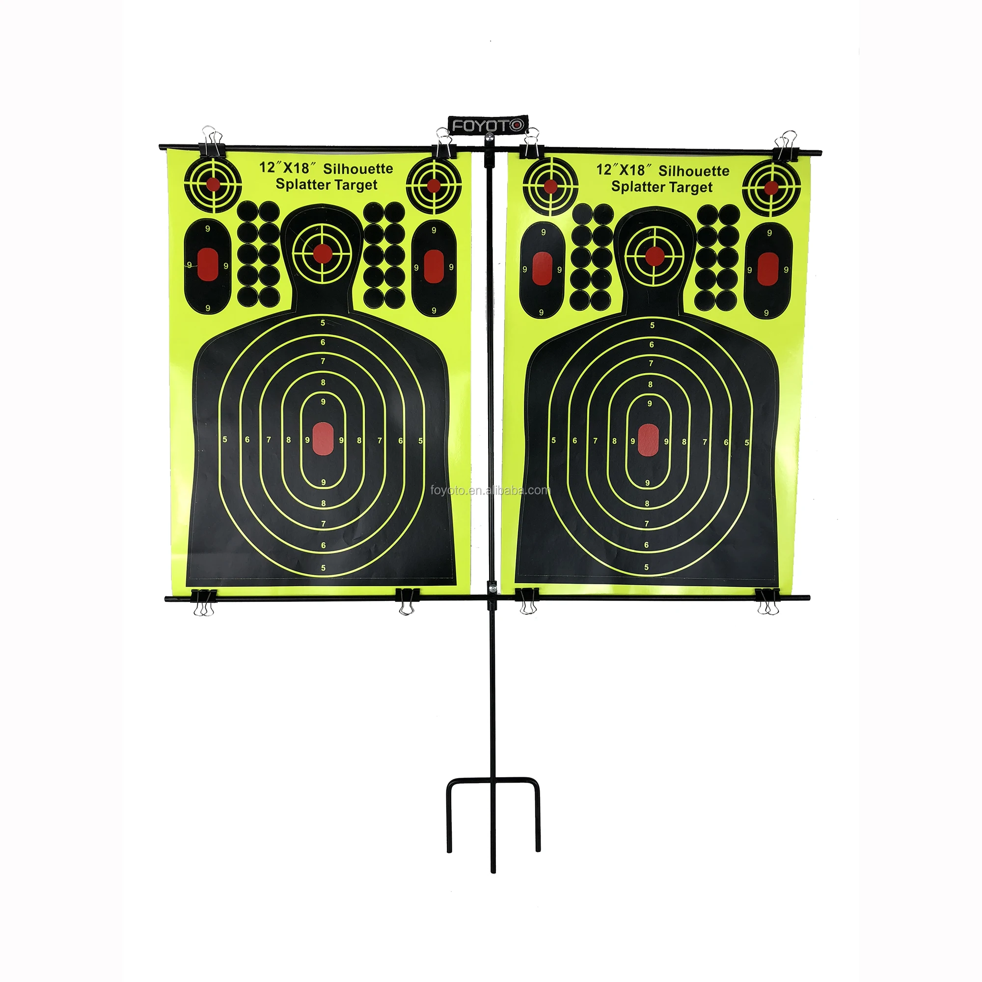 Steel Frame Paper Target Rack,Holds 2 Targets Stand Buy Target Stand