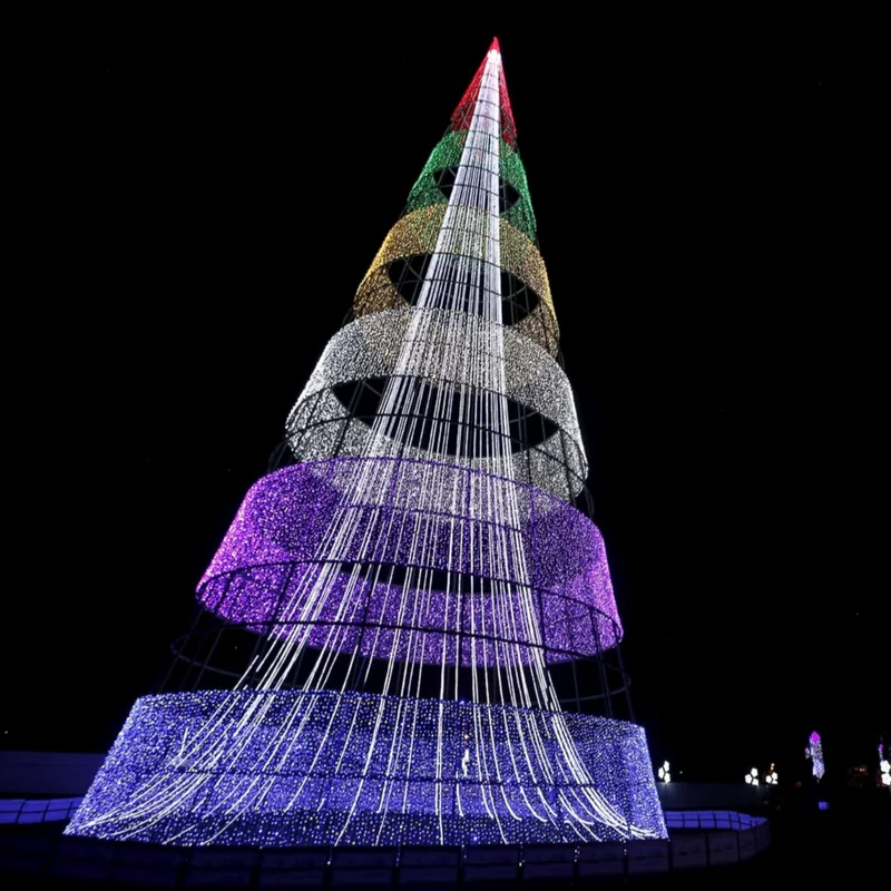 Outdoor Giant Led String Lights Christmas Tree Led Lighted Outdoor Stringing Christmas Tree Lights For Exterior Decoration