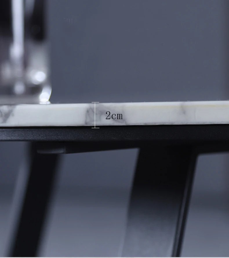 Real Marble top black steel coffee table /  fashion Coffee table