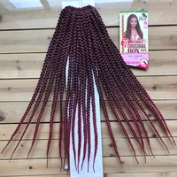 

Wholesale 18" 20stands 3S Original Box Braids 100% Japan Matt Flame Heat Resistance Fiber for African American Women