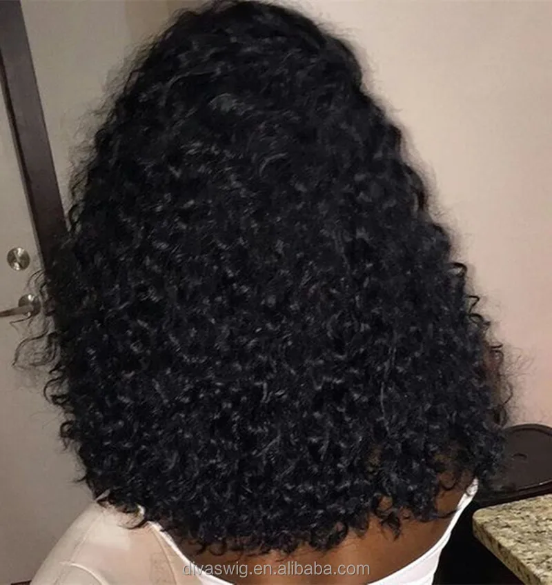 

Best Full natural frontal lace wig 250% density virgin mongolian kinky curly hair wigs
