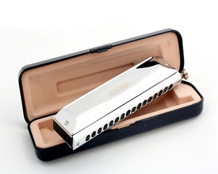 

T16-64 EASTTOP 16 hole 64 tone Professional chromatic harmonica, Silver